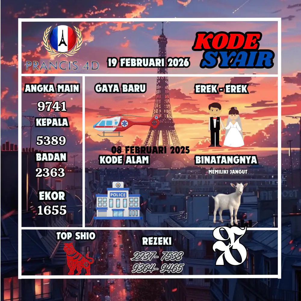 Kode Syair Prancis4D Pools Februari Pools