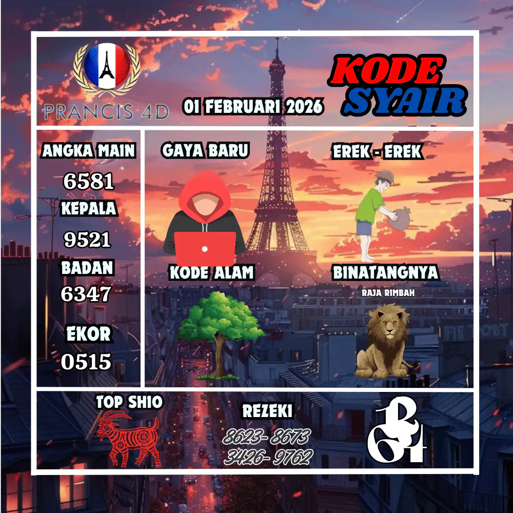 Kode Syair Prancis4D Pools Februari Pools