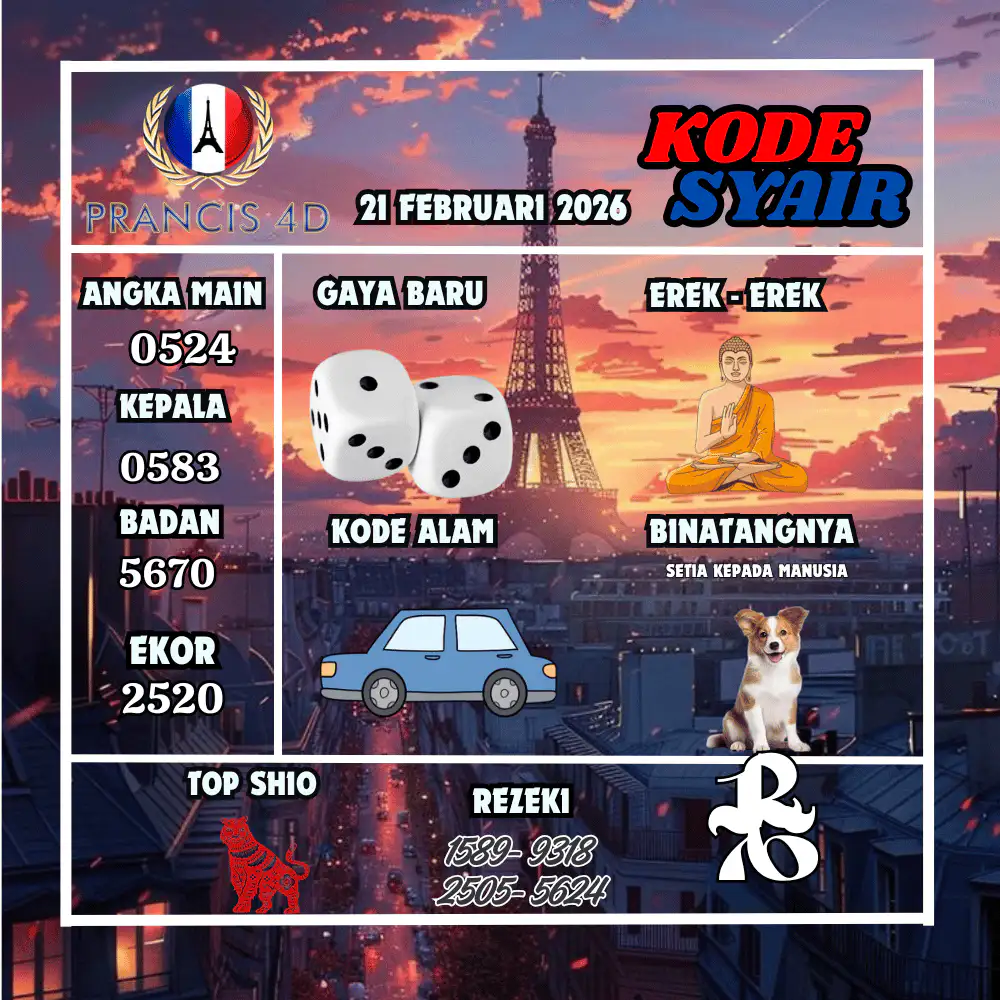 Kode Syair Prancis4D Pools Februari Pools