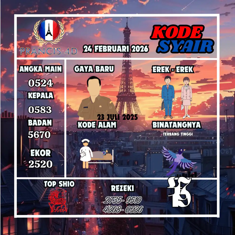 Kode Syair Prancis4D Pools Februari Pools