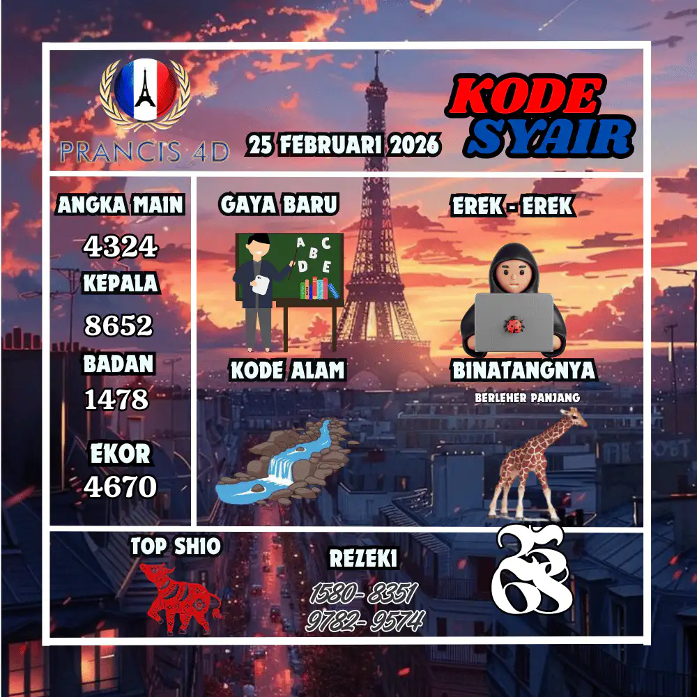 Kode Syair Prancis4D Pools Februari Pools