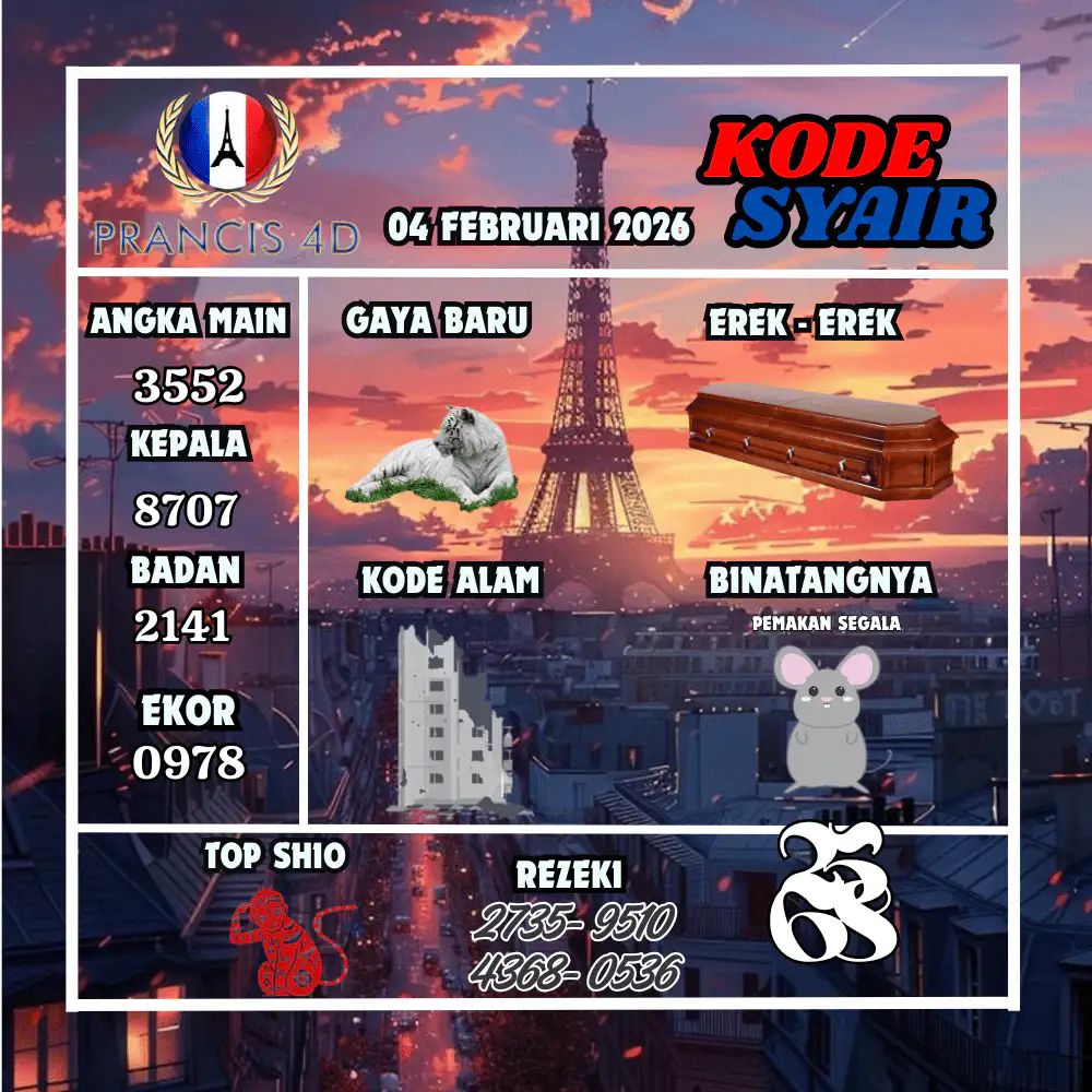 Kode Syair Prancis4D Pools Februari Pools