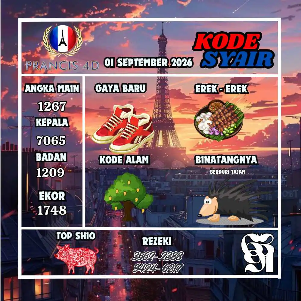 Kode Syair Prancis4D Pools September 2026
