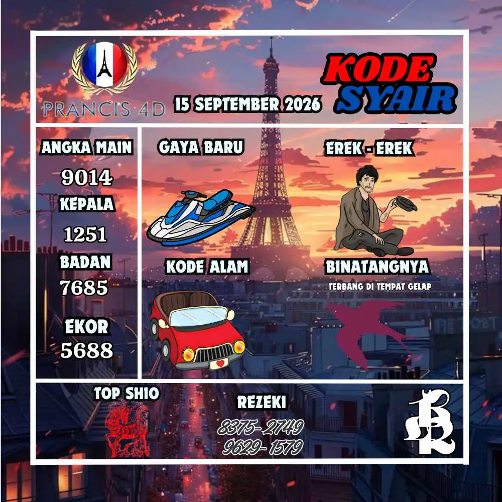 Kode Syair Prancis4D Pools September 2026
