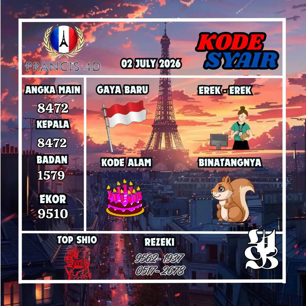 Kode Syair Prancis4D Pools Juli 2026