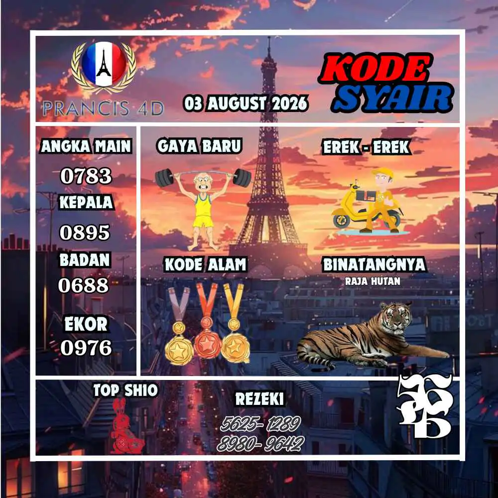 Kode Syair Prancis4D Pools Agustus 2026